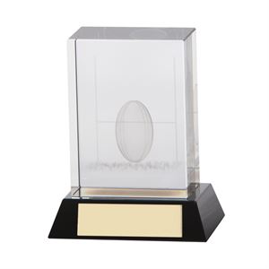Conquest 3D Rugby Crystal Award - CR7221