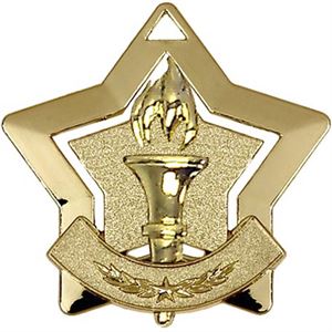 Gold Mini Star Victory Medal (size: 60mm) - AM716G
