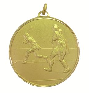 Gold Faceted Hockey Medal (size: 50mm) - 405F