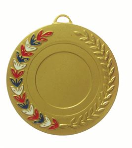 Gold Red, White & Blue Enamel Laurel Medal (size: 50mm) - 5770