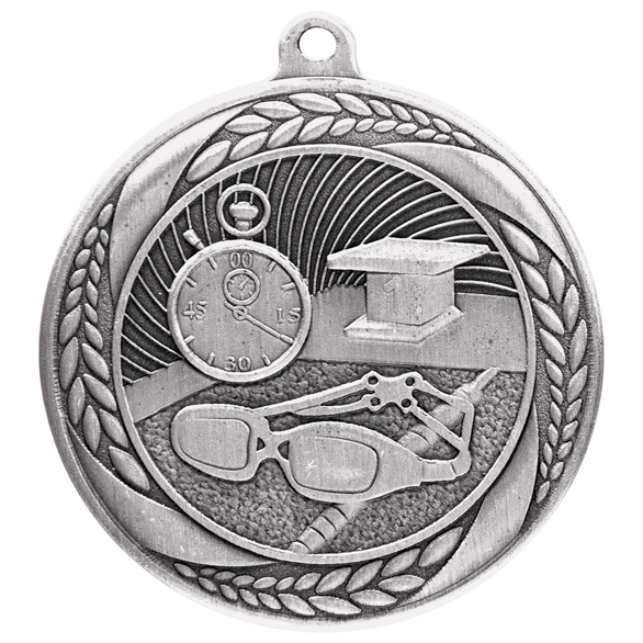 Silver Typhoon Swimming Medal (55mm) - MM20453S