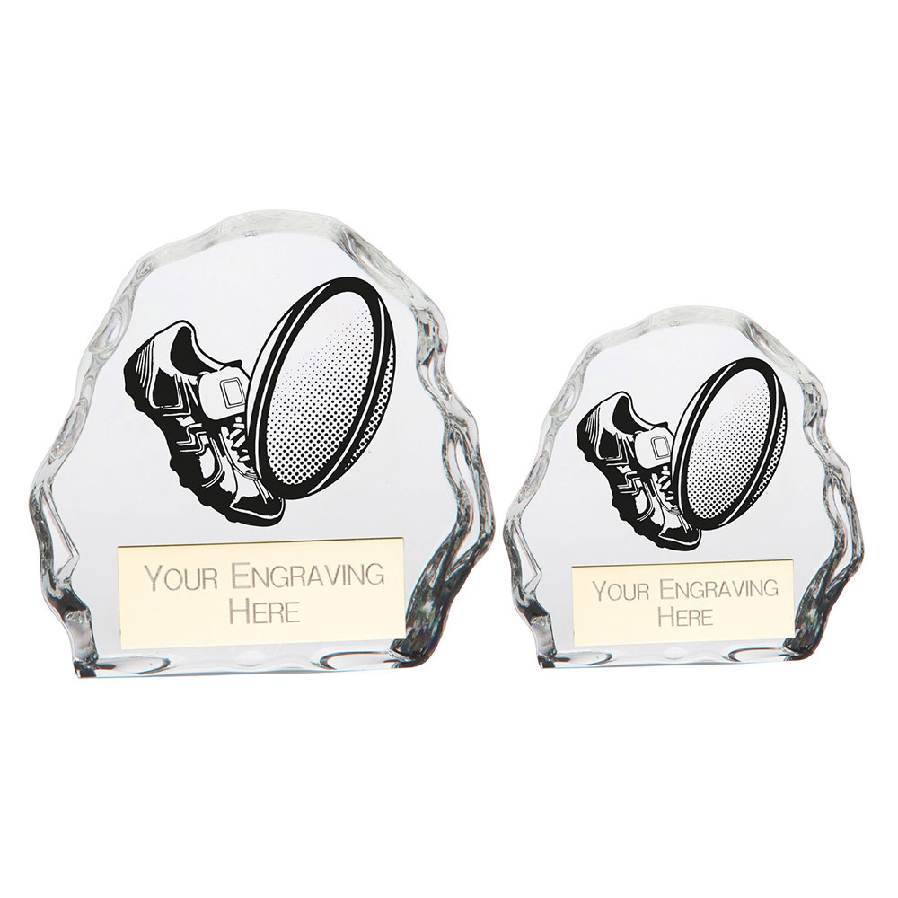 Mystique Rugby Glass Award - CR22239 - 2 sizes