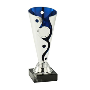 Silver & Blue Wave Trophy Cups - Minimum 24 - SET.245.64