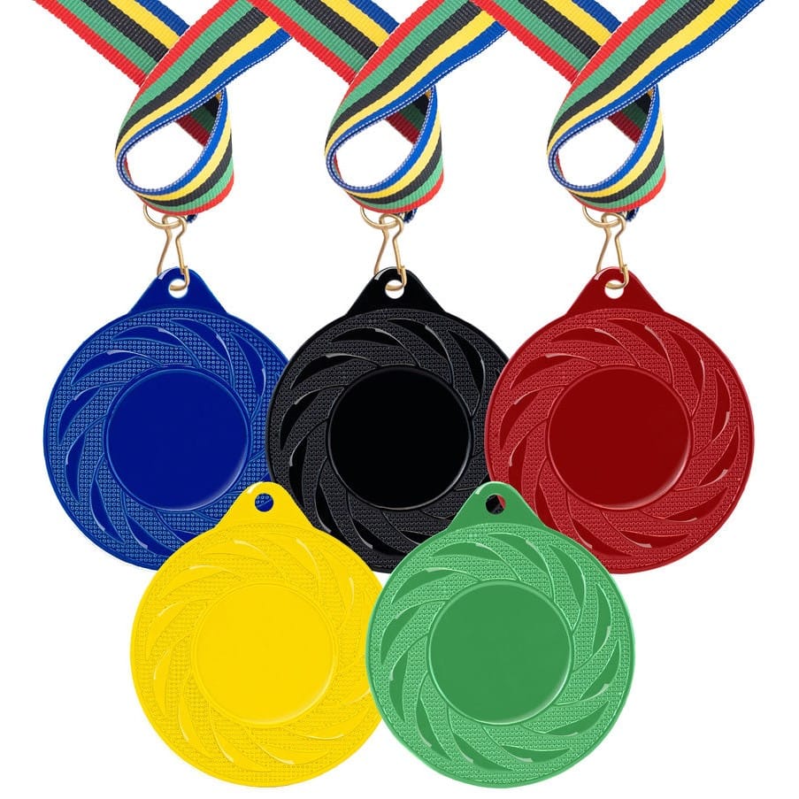 Five Ring Colour Medal with Ribbon & Logo Insert Minimum 100 ...