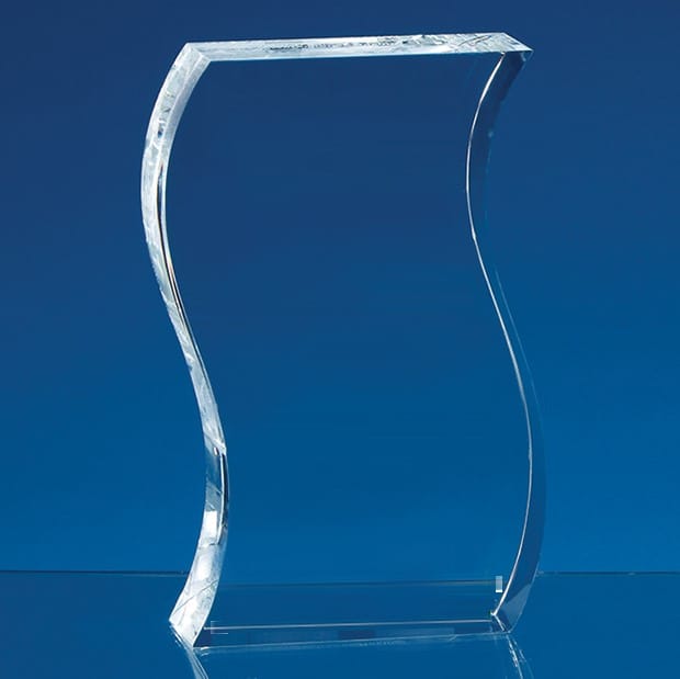 Optical Crystal Freestanding Wave Award - FC160 | Impact Trophies
