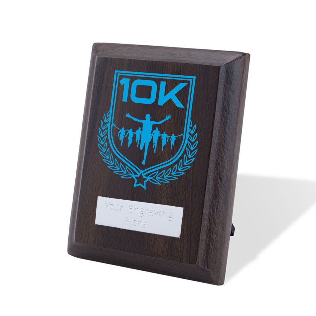 Britannia 10K Run Walnut Plaque - AFFWP6-ATH12 | Impact Trophies