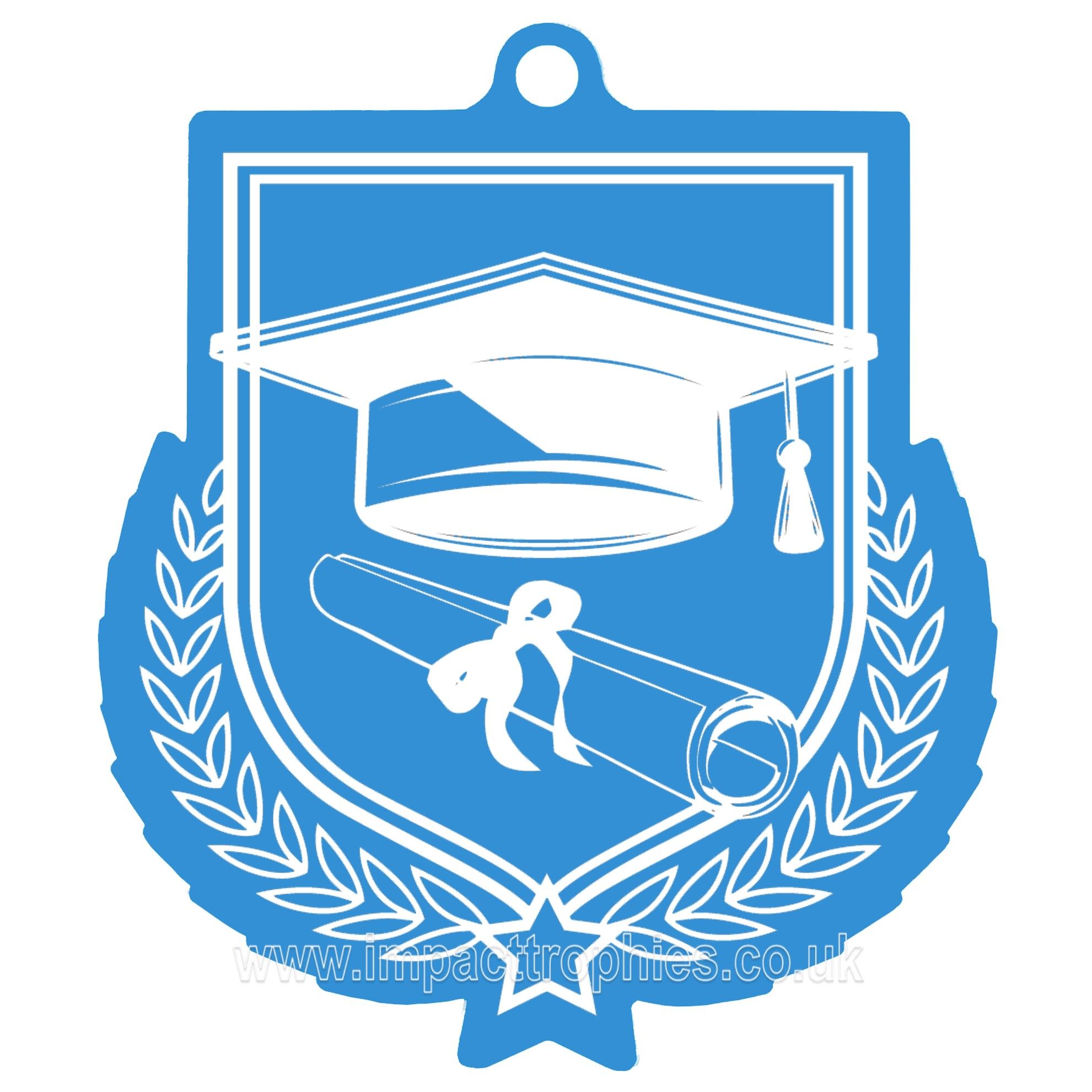 Impact Graduation Shield Medal Colour - AFMM1-SCH2/ Clr | Impact Trophies
