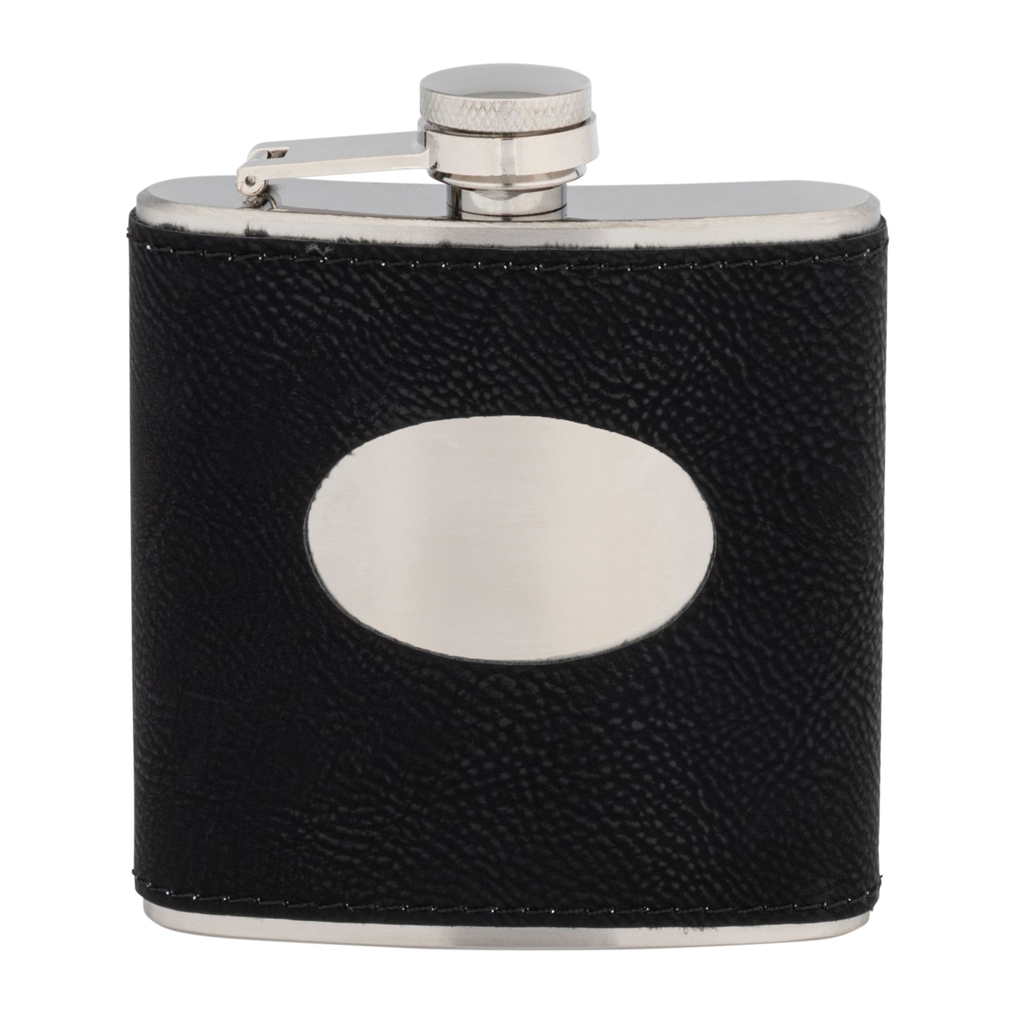 6oz Executive Oval Hip Flask Black - HF513 | Impact Trophies