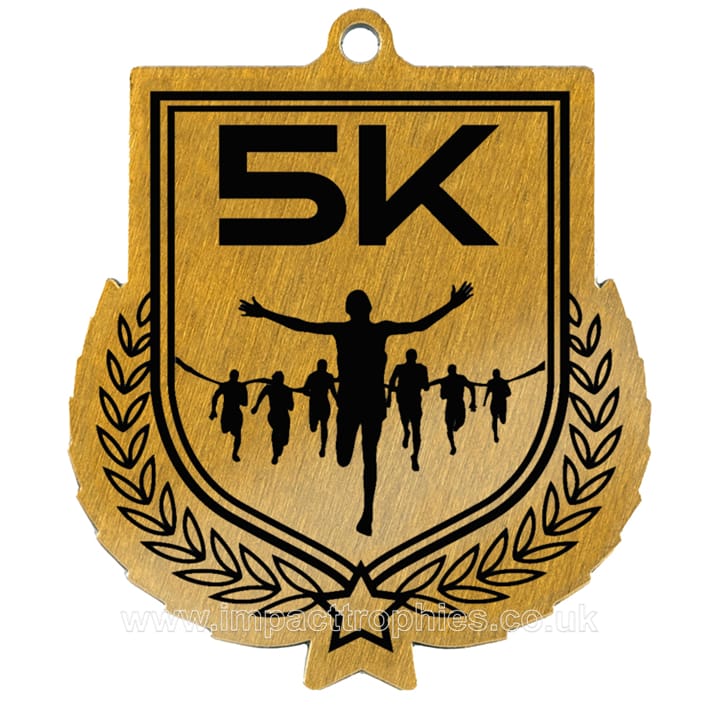 Impact 5K Run Shield Medal - AFMM1-ATH11 | Impact Trophies