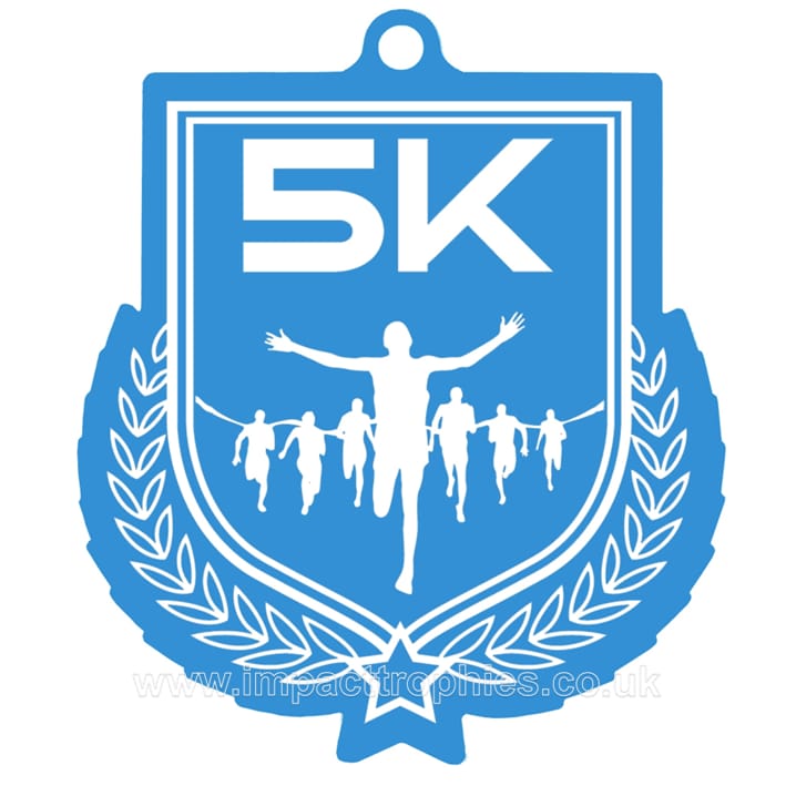 Impact 5K Run Shield Medal Colour - AFMM1-ATH11/ Clr | Impact Trophies
