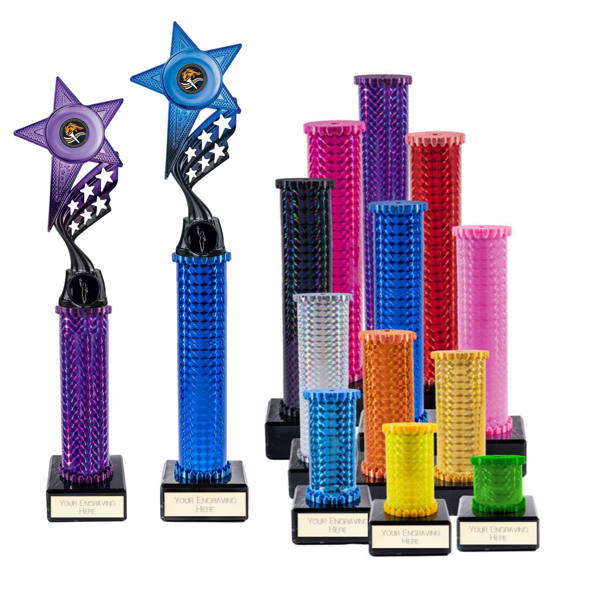 Icon Holographic Innov8 Star Column Trophy Purple or Blue - AFCOLH ...