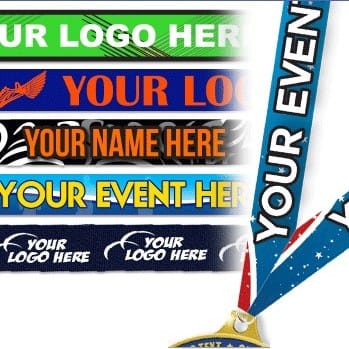 Custom Medal Ribbons Woven Logo - CRWVL | Impact Trophies