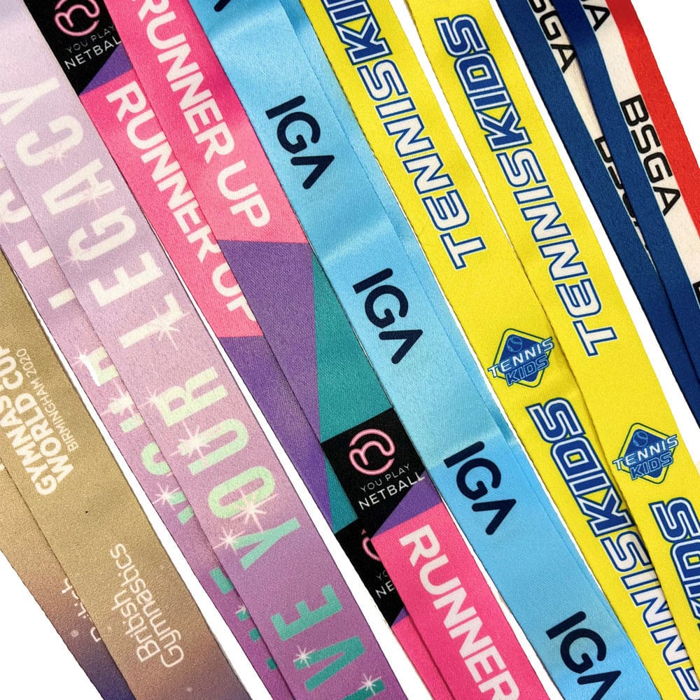 Custom Medal Ribbons - Full Colour Sublimation Printing - CRSUBP ...