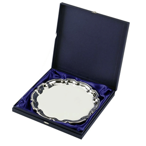 Silver Plated Salver in 4 Sizes,Free Engraving up to 60 Letters Gift Box Option