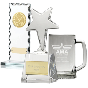Glass Trophies for Equestrian