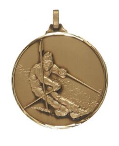 Embossed Skiing Medals