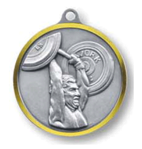 Embossed Weightlifting Medals