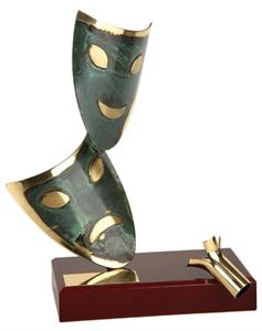 Theatre Award Drama Masks Trophy FREE Engraving RF780 perfomance show act play 