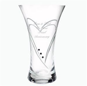 Personalised Engraved Glass Vase For Outstanding Achievement Award Gifts Present 