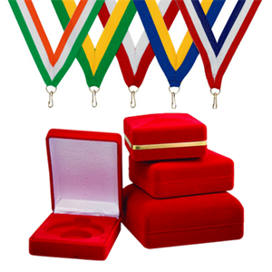 Medal Ribbons & Boxes for Darts