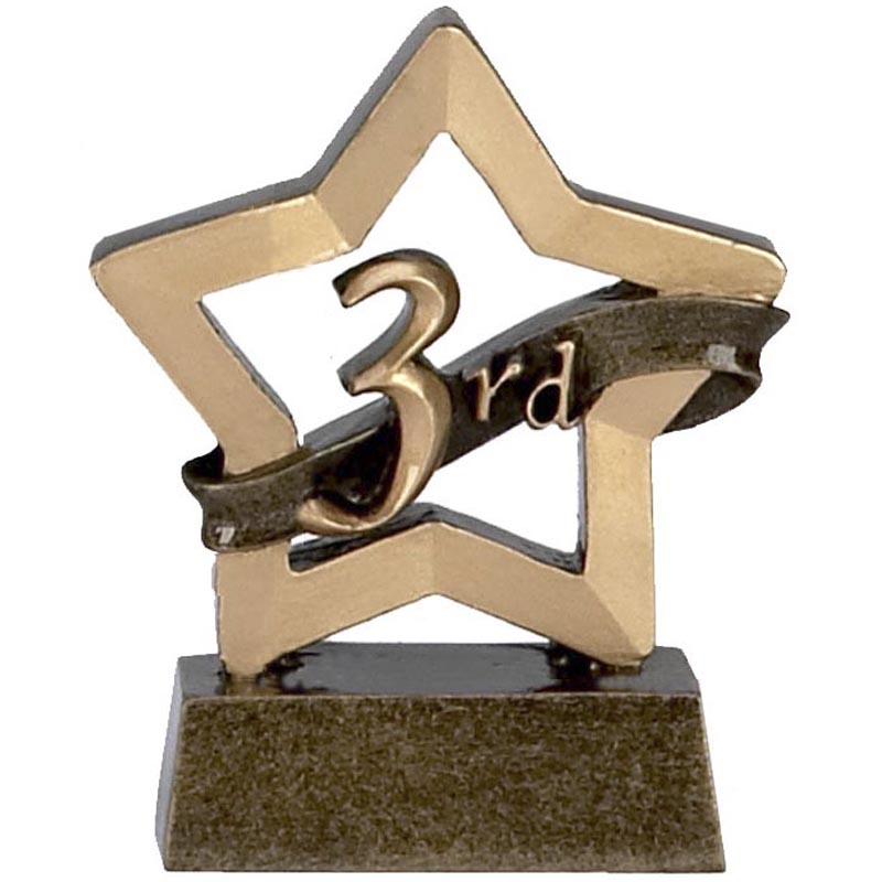 Free Engraving Mini Star Attendance Trophy 