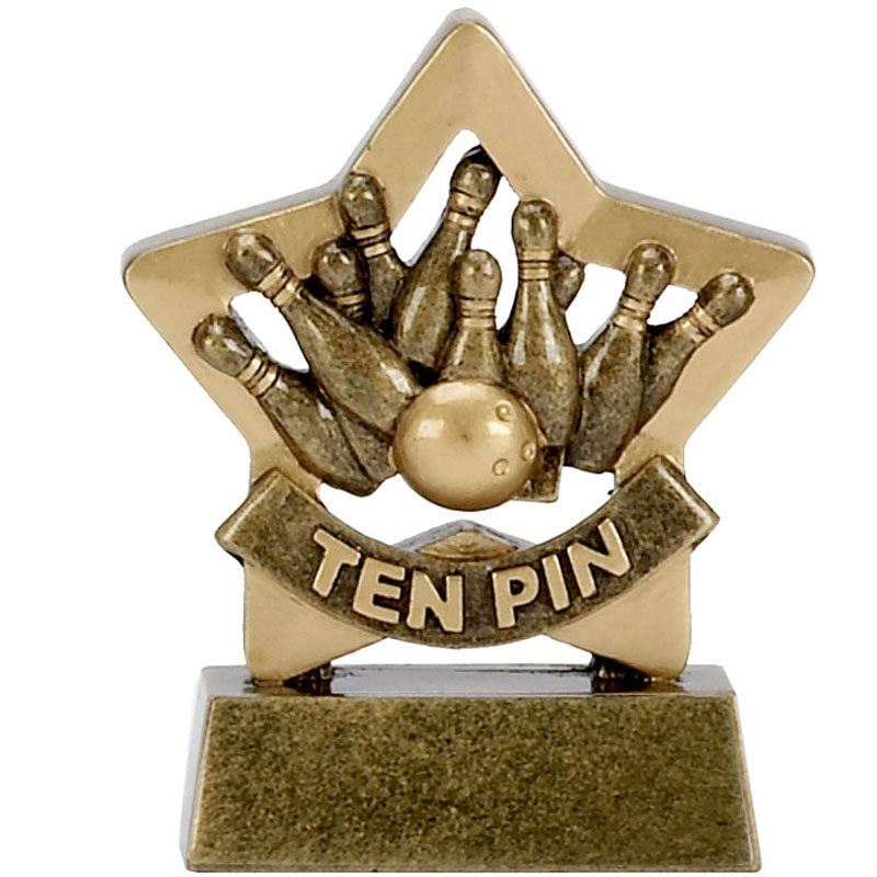 Mini Star Ten Pin Bowling Trophy - A1115