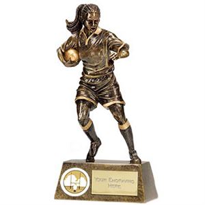 PINNACLE RUGBY LEAGUE UNION TROPHY FEMALE PLAYER BALL AWARD TROPHIES A1328 
