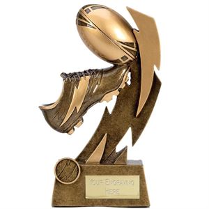 Gold Flash Rugby Trophy - A1396