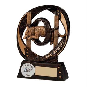 DOG OBEDIENCE TROPHY AWARD BEST IN SHOW AGILITY FLYBALL FREE ENGRAVING RM589 GWT 