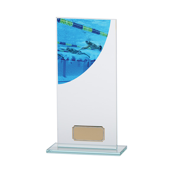 Colour Curve Swimming Glass Trophy - CR4828