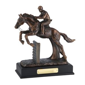 Bronze Plated Horse & Jockey Jump Award - RW18