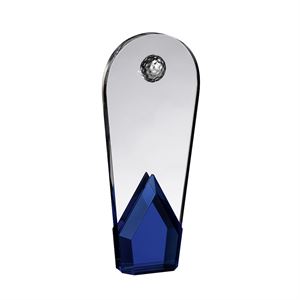 Blue Crystal Curved Golf Award - AC191C