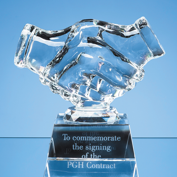 Optical Crystal Handshake Award - EUR24