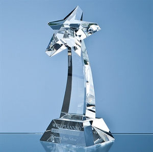 Optical Crystal Mounted Shooting Star Award - SY3024