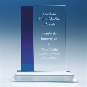 Optical Crystal Blueline Rectangle Award - SY2011