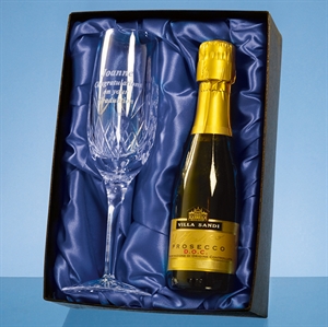 Blenheim Single Champagne Flute Gift Set with 20cl Bottle of Prosecco - PB201