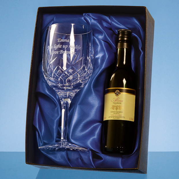 Blenheim Single Goblet Gift Set with a 18.7cl Bottle of Red Wine - PB206
