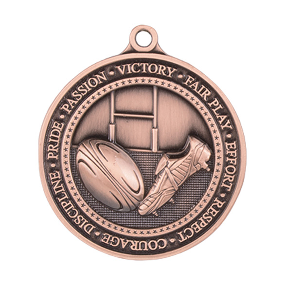 Bronze Olympia Rugby Medal (size: 60mm) - MM17085B 