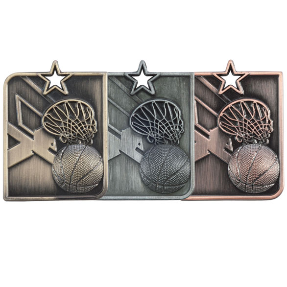Centurion Star Basketball Medal (size: 53mm x 40mm) - MM15012