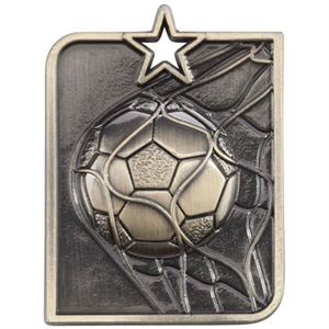 Gold Centurion Star Football Medal (size: 53mm x 40mm) - MM15007G