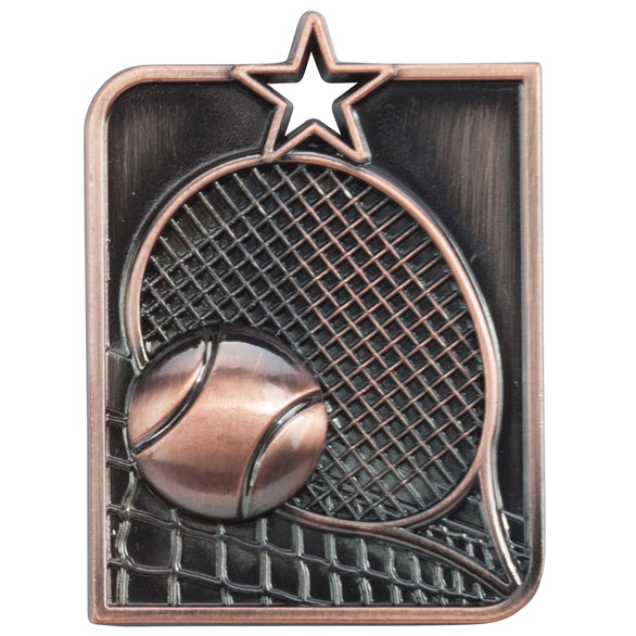 Bronze Centurion Star Tennis Medal (size: 53mm x 40mm) - MM15016B