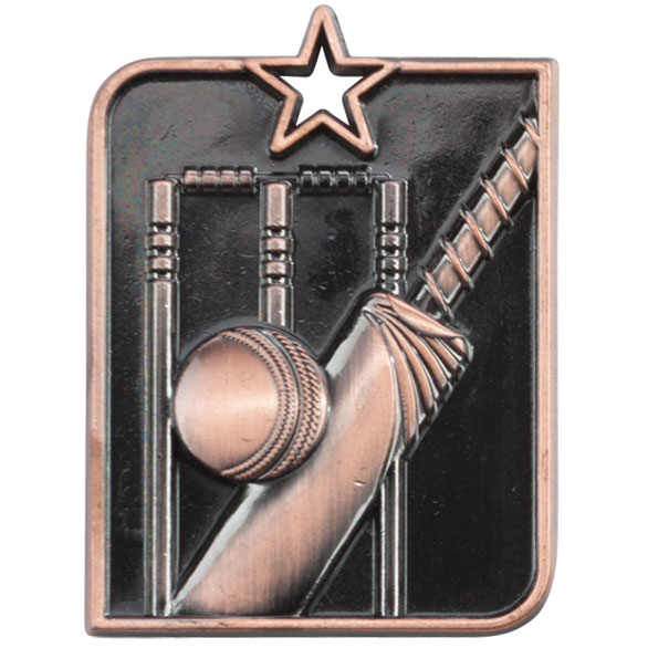 Bronze Centurion Star Cricket Medal (size: 53mm x 40mm) - MM15009B