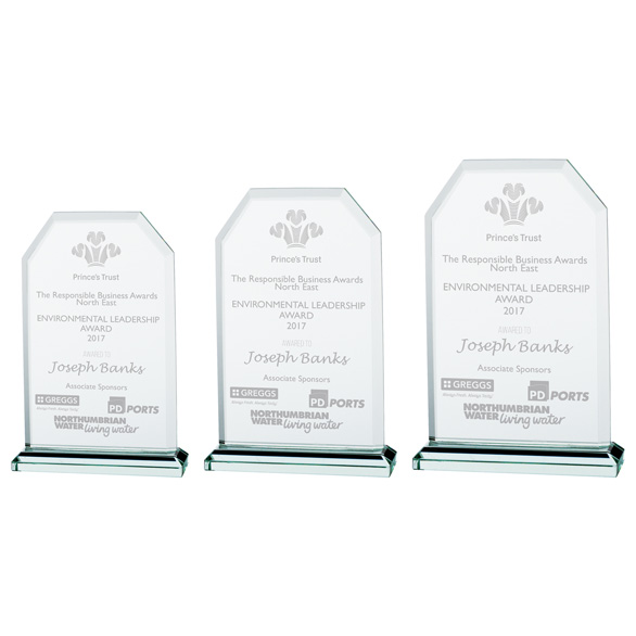 Jade Executive Crystal Award 3 sizes - CR0143
