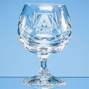 Glencoe Lead Crystal Panel Brandy Glass - LOS12