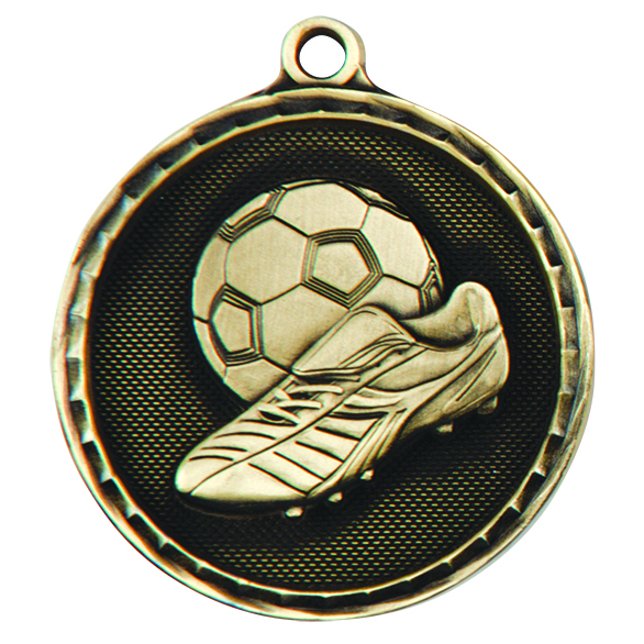 Gold Power Boot Football Medal (size: 50mm) - MM16052G