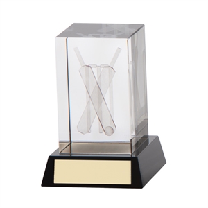 Conquest 3D Cricket Crystal Award - CR6126