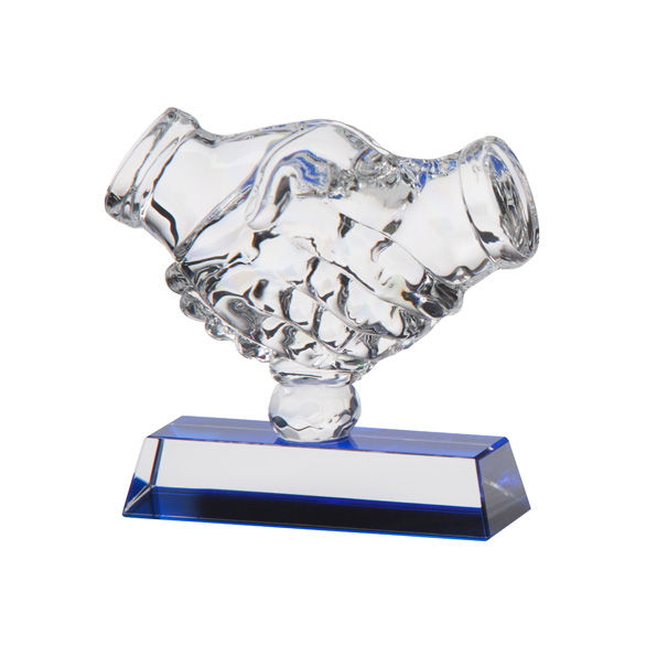 Fairplay Crystal Handshake Award - CR9031