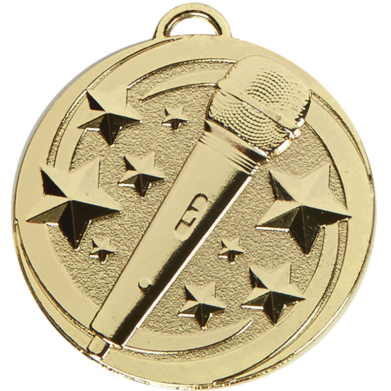 Gold Target Microphone Medal (size: 50mm) - AM1049.01