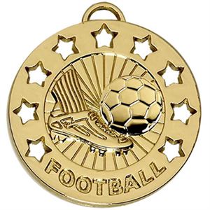 Gold Spectrum Football Medal (size: 40mm) - AM863G