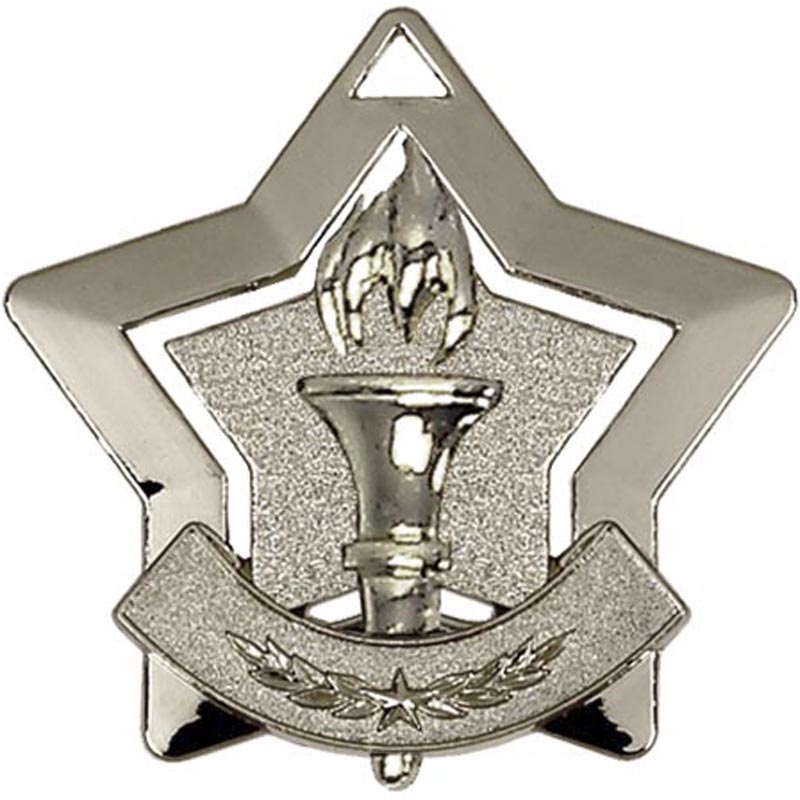 Silver Mini Star Victory Medal (size: 60mm) - AM716S